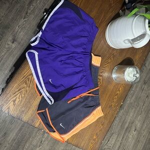 Nike Purple and Orange Shorts Set